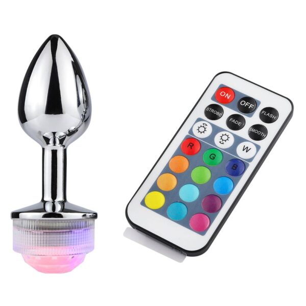PL083_4 Plug Anal em Aluminio com Luz de Led 3R Import