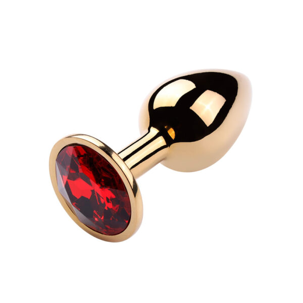 Plug Anal Dourado com Pedra Redonda Vip Mix