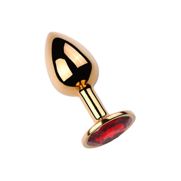 Plug Anal Dourado com Pedra Redonda Vip Mix
