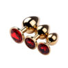 Plug Anal Dourado com Pedra Redonda Vip Mix