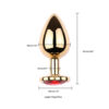 Plug Anal Dourado com Pedra Coração Vip Mix