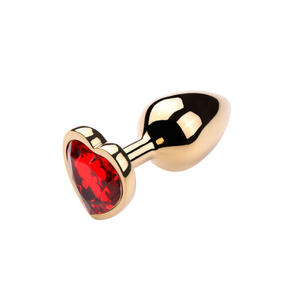 Plug Anal Dourado com Pedra Coração Vip Mix