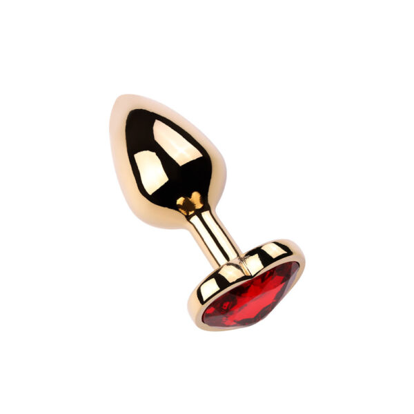 Plug Anal Dourado com Pedra Coração Vip Mix