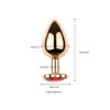 Plug Anal Dourado com Pedra Coração Vip Mix