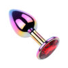 PL090-G-Vermelho_1 Plug Anal Colorido com Pedra Redonda Vip Mix