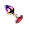 PL090-M-Vermelho_1 Plug Anal Colorido com Pedra Redonda Vip Mix