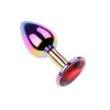 PL090-P-Vermelho_1 Plug Anal Colorido com Pedra Redonda Vip Mix