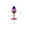 PL090-P-Vermelho_2 Plug Anal Colorido com Pedra Redonda Vip Mix
