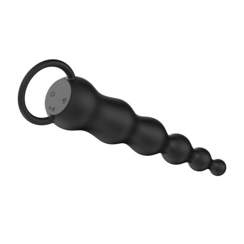 PL120-Preto_1 YouVibe Plug Anal em Silicone Escalonado com 10 Modos de Vibração VipMix