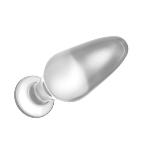PL125-Transparente_1 Plug Anal de Vidro 10x3,7cm Glass Romance Vip Mix
