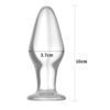 PL125-Transparente_4 Plug Anal de Vidro 10x3,7cm Glass Romance Vip Mix