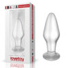 PL125-Transparente_5 Plug Anal de Vidro 10x3,7cm Glass Romance Vip Mix