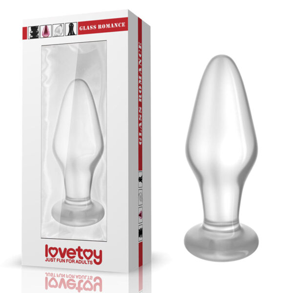 PL125-Transparente_5 Plug Anal de Vidro 10x3,7cm Glass Romance Vip Mix