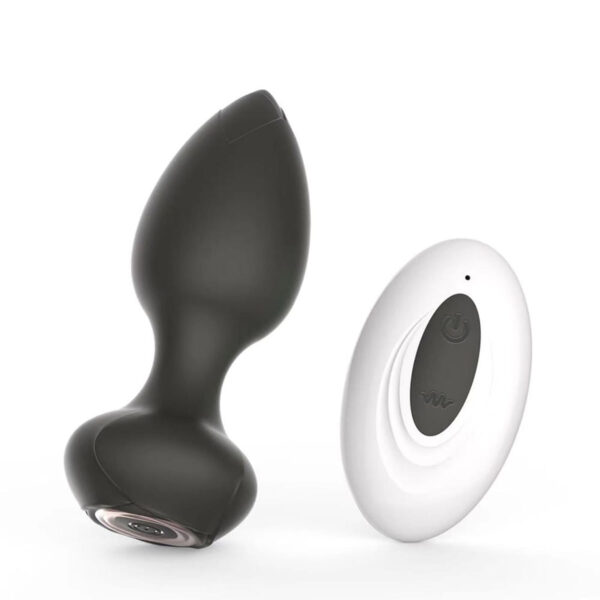 PL131-Preto_2 Plug Anal em Silicone com 10 Modos de Vibração e Controle Remoto Vip Mix