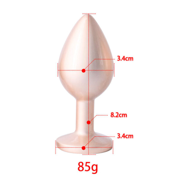 PL133G-Dourado_4 Plug Anal de Luxo com Joia Tamanho G Vip Mix