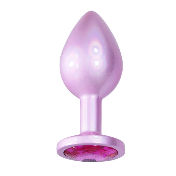 PL133G-Rosa_2 Plug Anal de Luxo com Joia Tamanho G Vip Mix
