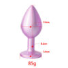 PL133G-Rosa_4 Plug Anal de Luxo com Joia Tamanho G Vip Mix