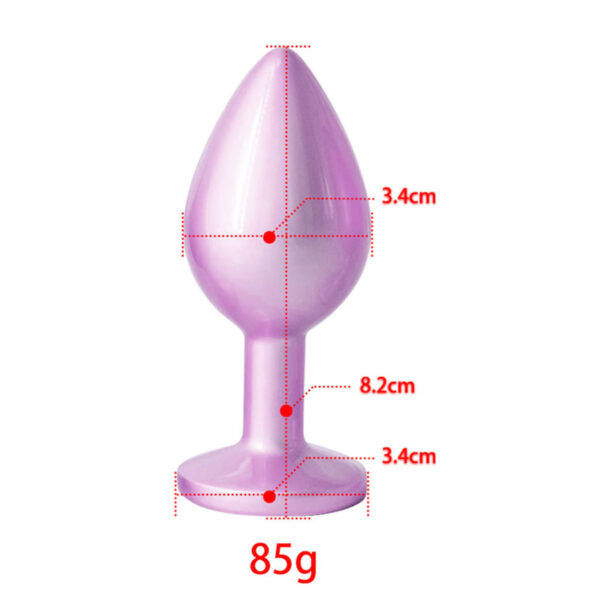 PL133G-Rosa_4 Plug Anal de Luxo com Joia Tamanho G Vip Mix
