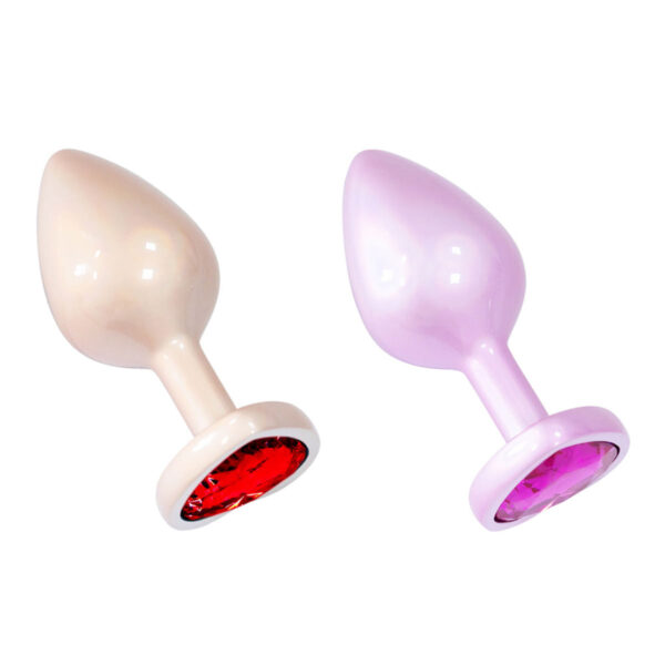 PL134M-Dourado_5 Plug Anal de Luxo com Joia em Formato de Coração Tamanho M Vip Mix