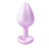 PL134M-Rosa_1 Plug Anal de Luxo com Joia em Formato de Coração Tamanho M Vip Mix