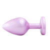PL134M-Rosa_2 Plug Anal de Luxo com Joia em Formato de Coração Tamanho M Vip Mix