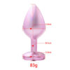 PL134M-Rosa_4 Plug Anal de Luxo com Joia em Formato de Coração Tamanho M Vip Mix
