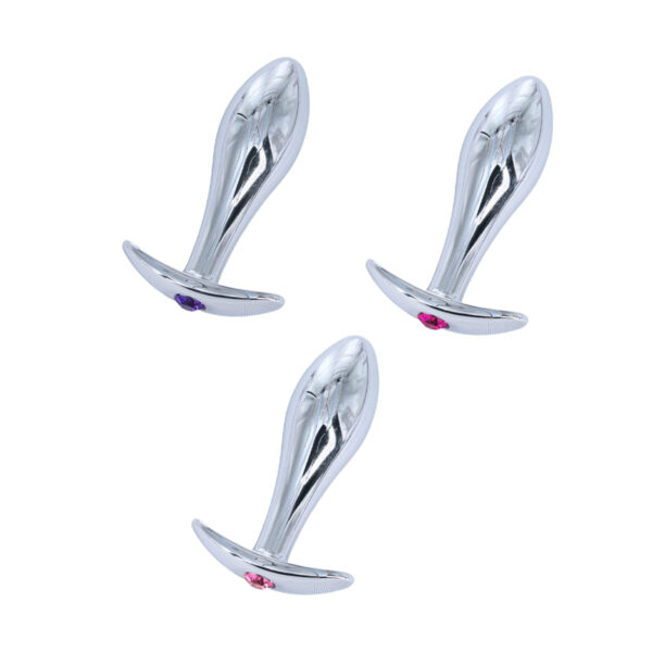 PL135P-Rosa_2 Plug Anal de Aço Tamanho P Vip Mix