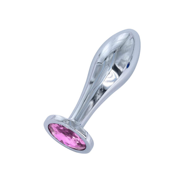 PL136M-Rosa_1 Plug Anal de Aço em Tamanho Redondo Tamanho M Vip Mix