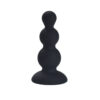 PL140-Preto_1 Plug Anal Escalonado em Silicone com Ventosa Vip Mix