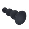 PL140-Preto_2 Plug Anal Escalonado em Silicone com Ventosa Vip Mix