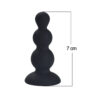 PL140-Preto_3 Plug Anal Escalonado em Silicone com Ventosa Vip Mix