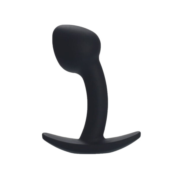PL141P-Preto_1 Plug Anal Curvado em Silicone Tamanho P Vip Mix