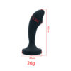 Plug Anal Curvado em Silicone com Pedra Tamanho P Vip Mix