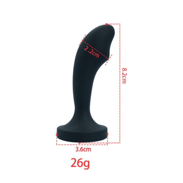 Plug Anal Curvado em Silicone com Pedra Tamanho P Vip Mix