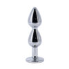 PL156-Pink_3 Plug Anal Escalonado em Aço com pedra Vip Mix
