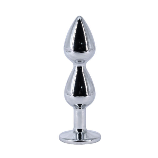 PL156-Vermelho_3 Plug Anal Escalonado em Aço com pedra Vip Mix