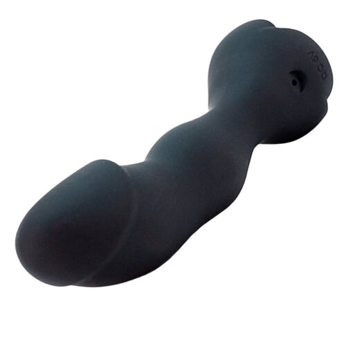 PL168-Preto_1 Plug Anal de Silicone em Formato de Pênis com 10 Modos de Vibração e Controle Remoto sem Fio Vip Mix