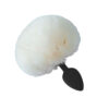 PL171P-Branco_1 Plug Anal Cônico com Rabo Coelho Tamanho P Vip Mix