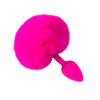 PL171P-Pink_1 Plug Anal Cônico com Rabo Coelho Tamanho P Vip Mix