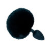 PL171P-Preto_1 Plug Anal Cônico com Rabo Coelho Tamanho P Vip Mix
