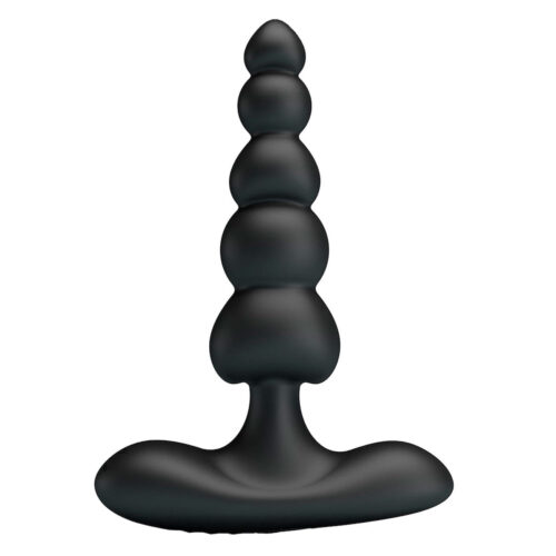 PL173-Preto_1 Plug Anal em Silicone Escalonado com 12 Modos de Vibração Vip Mix