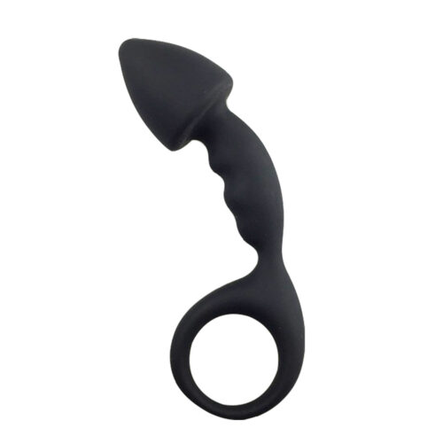 PM-004-Preto_1 Estimulador de Próstata em Silicone com Alça de Segurança 3R Import