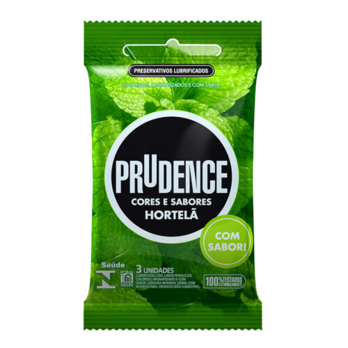PRUDA1002_1 Preservativos Cores e Sabores Hortelã Prudence