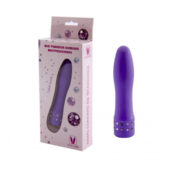 PS005-Roxo_1 Mini Vibrador Diamond multivelocidade Vip Mix
