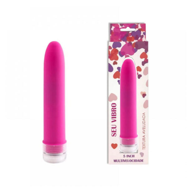 PS006-Magenta_1 Vibrador Personal Multi-Velocidade com textura aveludada 13,5cm Vip Mix