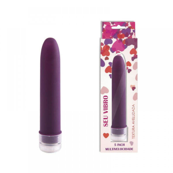 PS006-ROXO_1 Vibrador Personal Multi-Velocidade com textura aveludada 13,5cm Vip Mix