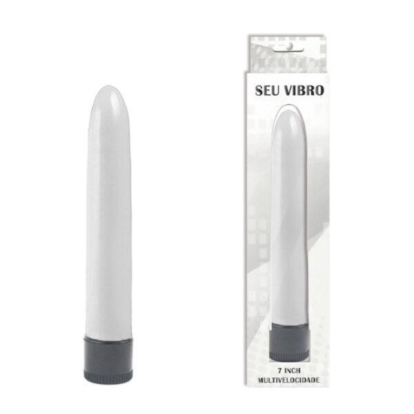 PS007A-Branco_1 Youvibe Vibrador Personal Liso 17,5 cm Multivelocidade Vip Mix