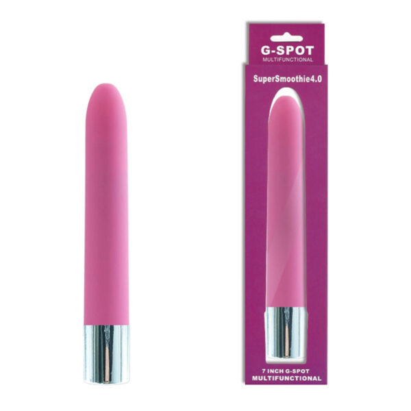 PS007C-Rosa_1 Vibrador Personal 17 cm, 12 Vibrações e Textura Aveludada Vip Mix