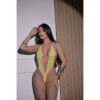PS8225-Amarelo_2 Body Peladão Decote Cavado e Fio Dental Pimenta Sexy