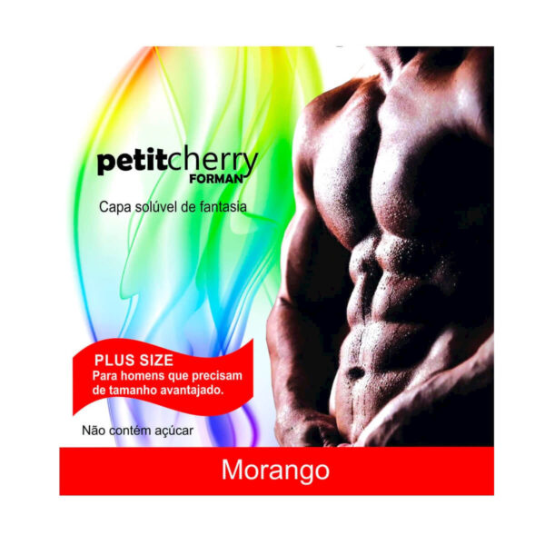 Capa Solúvel Masculina de Fantasia Plus Size sem Costura de Gelatina Petit Cherry